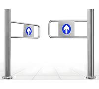 Tamaños múltiples automáticos montados poste del acero inoxidable de la manera el 100cm puerta oscilación por resorte 1(100x100cm)