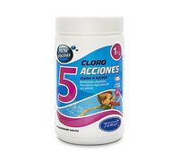 Tamar Cloro 5 Acciones, Tabletas Multifuncion de 20 grs, Especial para Mini Piscinas, 1 Kilo
