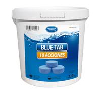Tamar Cloro Blue-Tab 10 Acciones,Tableta 200 gr, disolución lenta, biocida, mantenimiento agua piscina, desinfectante, abrillantador, floculante, clarificante, alguicida,regulador pH,antical 2,4 Kilos