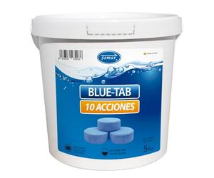Tamar Cloro Blue-Tab 10 Acciones,Tabletas 200 gr,pastilla disolución lenta,biocida,mantenimiento agua piscina, desinfectante, abrillantador, floculante,clarificante,alguicida,regulador pH,antical 5 Kg