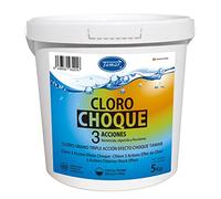 Tamar Cloro Choque 3 Acciones, granulado, recuperador Agua Piscina deteriorada, Alta solubilidad, desinfectante, antialgas y clarificante Grano 5 KG