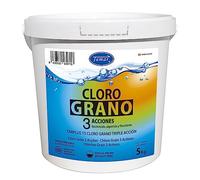 Tamar Cloro Grano 3 Acciones, granulado, desinfectante, antialgas y clarificante 5 KG