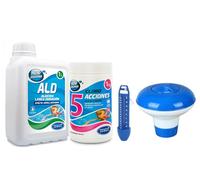 Tamar Pack Ahorro Mini Piscinas, Tabletas Cloro, algicida, clorador y termometro