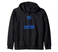 Tamarindo Costa Rica con Gráfico de Palmera Sudadera con Capucha