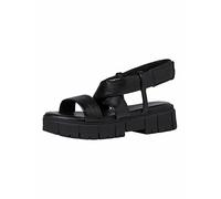 Tamaris 1-1-28280-38, Sandalias con cuña Mujer, Piel Negra, 37 EU