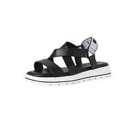 Tamaris 1-1-28281-38, Sandalias con cuña Mujer, Blk Lea White, 37 EU