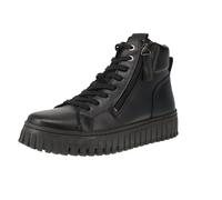 Tamaris 1-25206-43/003 Botas con cordones de piel lisa para mujer en negro, piel negra, 39 EU