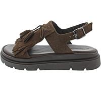Tamaris 1-28255-46-304 Sandalias planas para mujer, piel rugosa, color marrón, talla 36