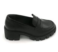 Tamaris 24439 Mocasín De Piel Negro Con Suela Armado Tacón 5cm Suela De Goma 3/4