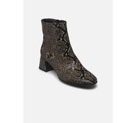 Tamaris Damen Boot Heel 1-25314-45, Botas Cortas al Tobillo Mujer, Negro Serpiente, 38 EU