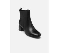 Tamaris Damen Boot Heel 1-25323-45, Botas Cortas al Tobillo Mujer, Piel Negra, 36 EU