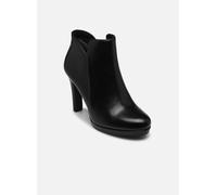 Tamaris Botines Con Tacón Cuadrado para Mujer, Veganos, Negro Mate, 36 EU
