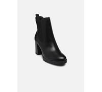 Tamaris Botines Chelsea para Mujer, Tacón Cuadrado, Diseño Vegano, Negro Estructura, 36 EU