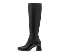 Tamaris 25527 - Botas de mujer hasta la rodilla de piel negra, media pierna elástica, tacón medio 6 cm, 25527, Negro , 41 EU
