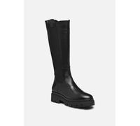 Tamaris Botas de Caña Larga para Mujer, Piel, Tacón Cuadrado, Cómodas, Negro, 41 EU