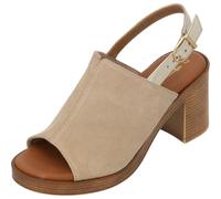 Tamaris 28304-44, Sandalia con talón Mujer, Beige, 37 EU