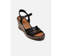 Tamaris Sandalias de cuña para mujer 1-28346-44, color negro, talla 37 EU, Negro , 37 EU