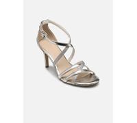 Tamaris Damen 1-28382-42, Sandalia con talón Mujer, Platino, 39 EU