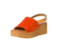Sandalias de cuña de corcho Mujer Talla 38. Color Naranja