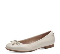Tamaris 8-82102-42, Zapatos Tipo Ballet Mujer, Crema Patente, 37 EU Ancho