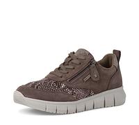 Tamaris 8-83705-41 Comfort Fit-Plantilla Intercambiable de Piel, Suela Flexible, con Cremallera, Zapatillas Mujer, Gris, 39 EU Ancho