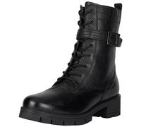 Tamaris 8-85213-41 Leder Comfort Fit Wechselfußbett Sportlich Alltagsschuhe Boot mit Dekoration, Botas Cortas al Tobillo Mujer, Black Black Nappa, 37 EU Ancho