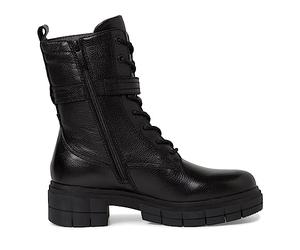 Tamaris 8-85213-41 Leder Comfort Fit Wechselfußbett Sportlich Alltagsschuhe Boot mit Dekoration, Botas Cortas al Tobillo Mujer, Color Negro, 36 EU Ancho