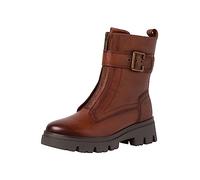 Tamaris 8-85416-41 Leder Comfort Fit Wechselfußbett Frontzip Stiefelette mit Dekoration Alltagsschuhe, Botas Cortas al Tobillo Mujer, coñac, 39 EU Ancho