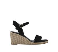 Tamaris Zapatos de Cuña para Mujer, Textiles, Negro, 36 EU