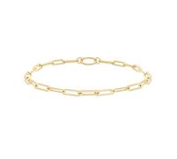 Tamaris Anklet - Elegante tobillera de acero inoxidable pulido - IP Gold - Cadena de eslabones ajustable hasta 25 cm - resistente al agua y respetuosa con la piel