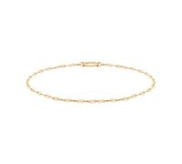 Tamaris Anklet - Elegante tobillera de acero inoxidable pulido - IP Gold - Lip Chain ajustable hasta 25 cm - impermeable y agradable para la piel