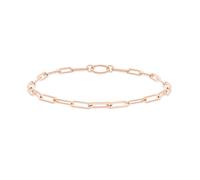 Tamaris Anklet - Elegante tobillera de acero inoxidable pulido - IP oro rosa - Cadena de eslabones ajustable hasta 25 cm - resistente al agua y respetuosa con la piel