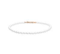 Tamaris Anklet - Elegante tobillera de acero inoxidable pulido - IP oro rosa - Cadena de perlas de cristal ajustable hasta 25 cm - resistente al agua y respetuosa con la piel