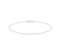 Tamaris Anklet - Elegante tobillera de acero inoxidable pulido - Plata - Lip Chain ajustable hasta 25 cm - Impermeable y agradable para la piel