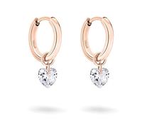 Tamaris aros pendientes para mujer, mujer Ohrschmuck con aushängbaren Anhängern, wasserfest de acero inoxidable, Oro rosa