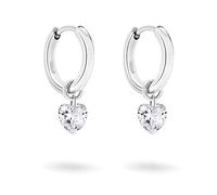 Tamaris aros pendientes para mujer, mujer Ohrschmuck con aushängbaren Anhängern, wasserfest de acero inoxidable, Steel