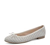 Tamaris Bailarina para Mujer 1-22116-41 White Struct, Talla 37 EU