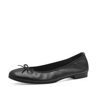 Tamaris Bailarina para Mujer, Cómoda, Piel, Negro, 37 EU