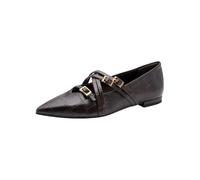 Tamaris Bailarina para Mujer con Correa Plana, Color marrón (Mocca Croco), 38