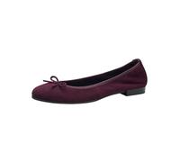 Tamaris Bailarina para Mujer, Piel, Cómoda, Rojo Merlot, 37 EU