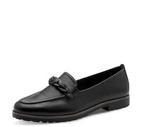 Tamaris Bailarinas clásicas para Mujer, Planas, Plantilla táctil, Piel (Piel Negra), 37 EU