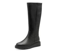 Tamaris Botas altas para mujer, cómodas, largas, planas por la rodilla, color negro, talla 37 EU, Color negro., 37 EU