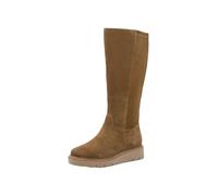 Tamaris Botas altas para mujer, cómodas y largas, de ante camel, talla 39 EU, Camel Suede, 39 EU
