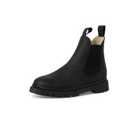 Tamaris Botines para Mujer, Forro Cálido, Tacón Cuadrado, Plantilla Extraíble, Negro, Piel, 36 EU