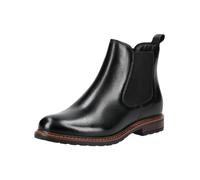 Tamaris Mujer Botines, señora Botas Chelsea,Botas,Medias Botas,botín,Bota de Deslizamiento,Plano,Black Leather,38 EU