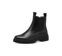 Tamaris Botines Chelsea para Mujer, Piel, Cómodos, Negro, 38 EU