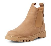 Tamaris Botas Chelsea para mujer 1-25829-43, Beige Nubuc, 39 EU