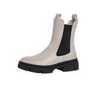 Tamaris Botas Chelsea para mujer, botines para mujer,Plantilla TOUCHit, Cuero gris, 40 EU