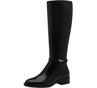 Tamaris Botas de Caña Larga para Mujer, Piel, Cómodas, Negro, 37 EU