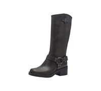 Tamaris Botas de Caña Larga para Mujer, Tacón Cuadrado, Veganas, Puro, 38 EU
